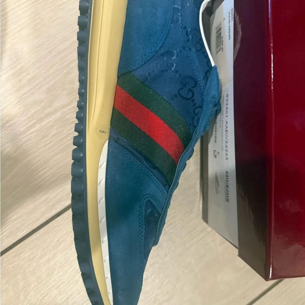 New with box Men's Blue Gucci Sneakers us size 9 Gucci 8